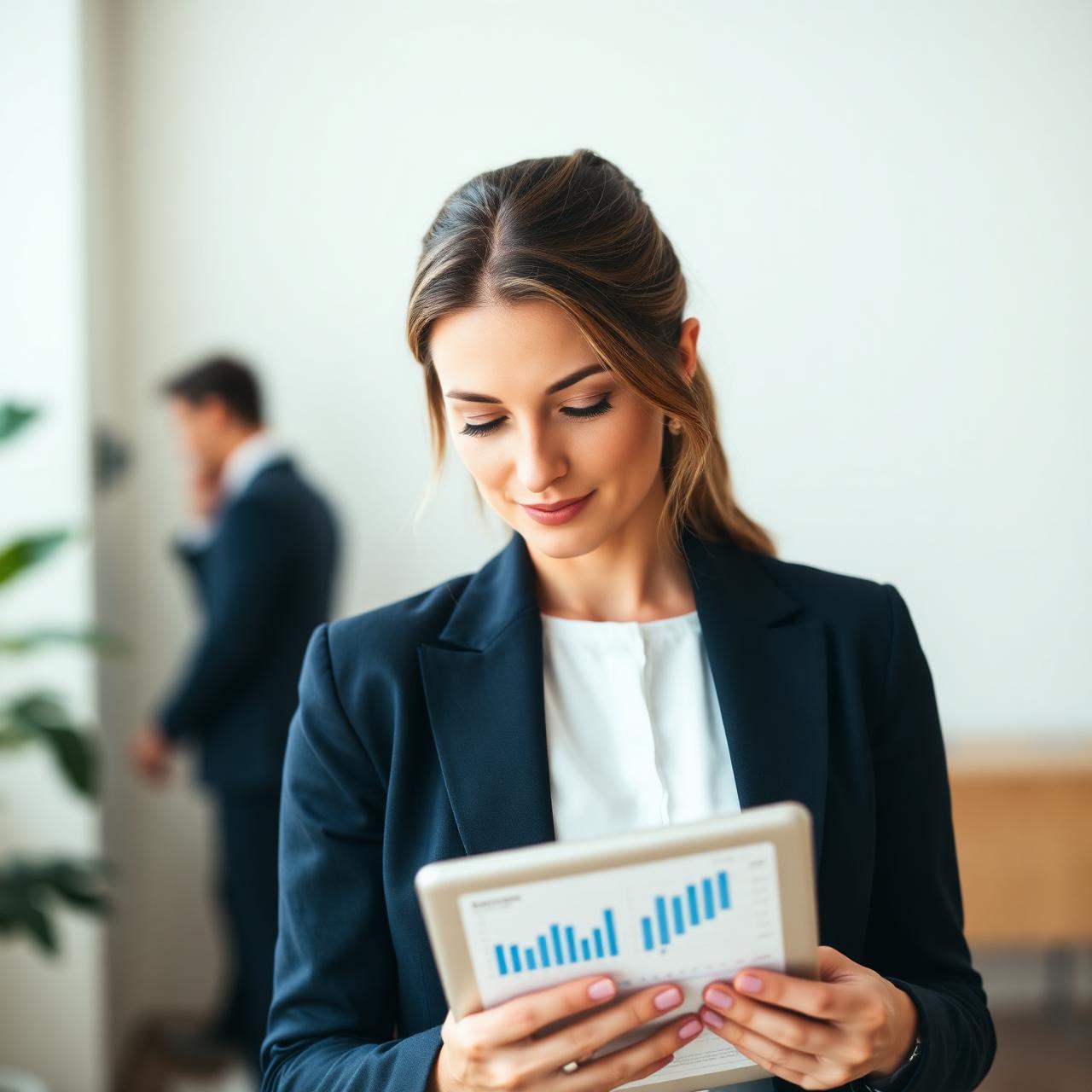Personne consultant un guide financier sur une tablette